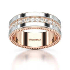 1.16 CT Round Cut Lab Diamond Men's Ring Jama Jewels