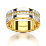 1.16 CT Round Cut Lab Diamond Men's Ring