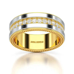 1.16 CT Round Cut Lab Diamond Men's Ring Jama Jewels