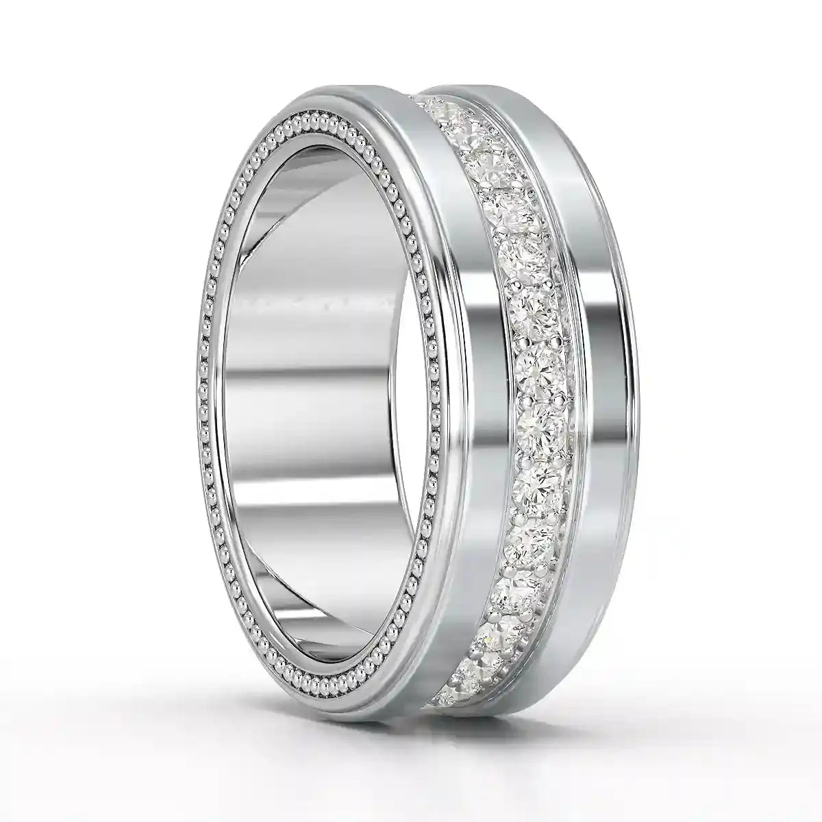 1.16 CT Round Cut Lab Diamond Men's Ring Jama Jewels