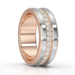 1.16 CT Round Cut Lab Diamond Men's Ring Jama Jewels