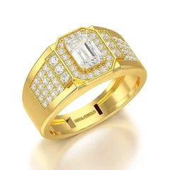 1.72 CT Round Shape Lab Diamond Men's Ring Jama Jewels