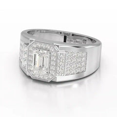 1.72 CT Round Shape Lab Diamond Men's Ring Jama Jewels