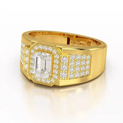 1.72 CT Round Shape Lab Diamond Men's Ring Jama Jewels