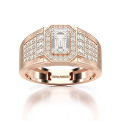 1.72 CT Round Shape Lab Diamond Men's Ring Jama Jewels