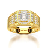 1.72 CT Round Shape Lab Diamond Men's Ring