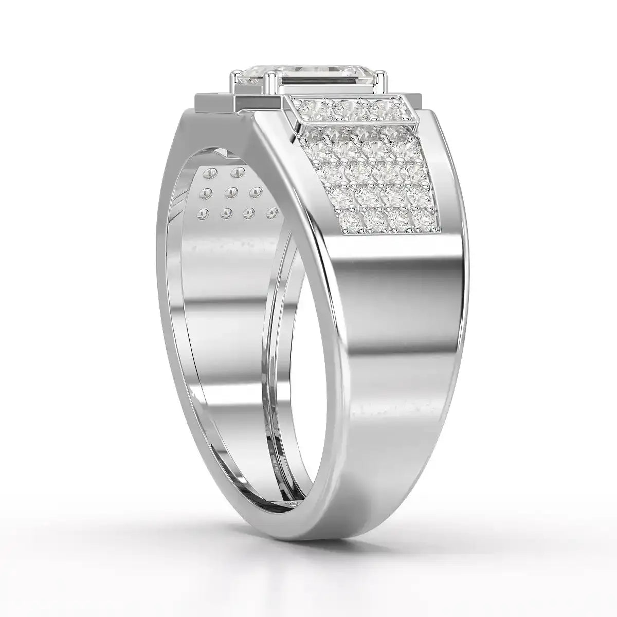 1.72 CT Round Shape Lab Diamond Men's Ring Jama Jewels