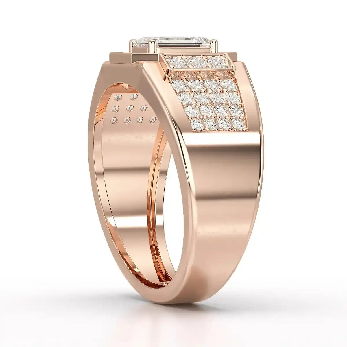 1.72 CT Round Shape Lab Diamond Men's Ring Jama Jewels