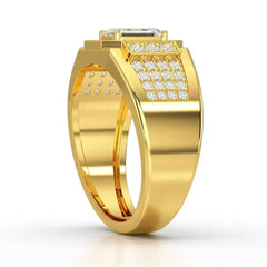 1.72 CT Round Shape Lab Diamond Men's Ring Jama Jewels