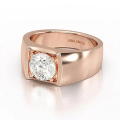 2 CT Round Cut Lab Diamond Men's Ring Jama Jewels
