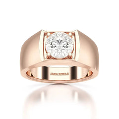 2 CT Round Cut Lab Diamond Men's Ring Jama Jewels
