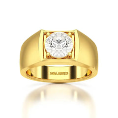 2 CT Round Cut Lab Diamond Men's Ring Jama Jewels