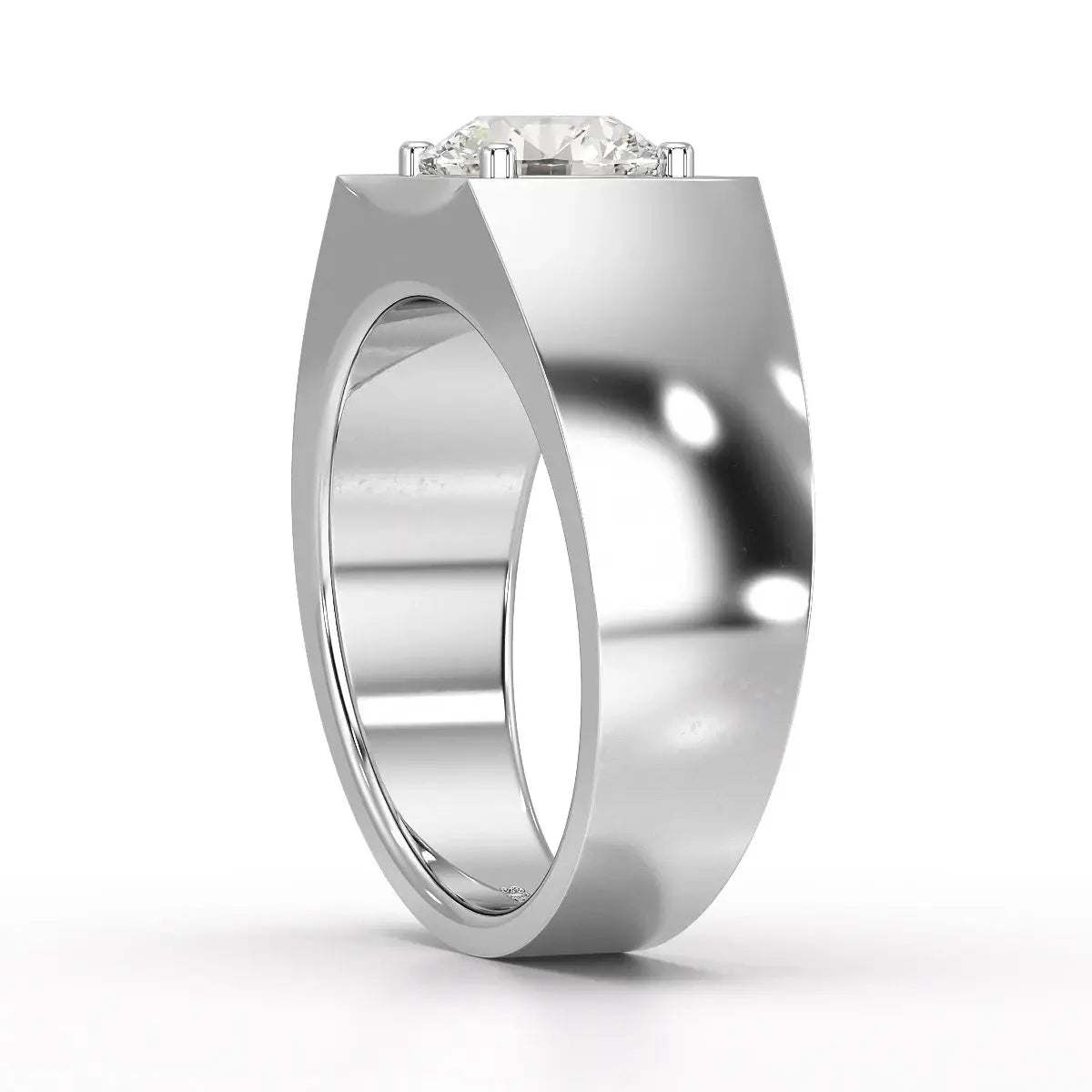 2 CT Round Cut Lab Diamond Men's Ring Jama Jewels