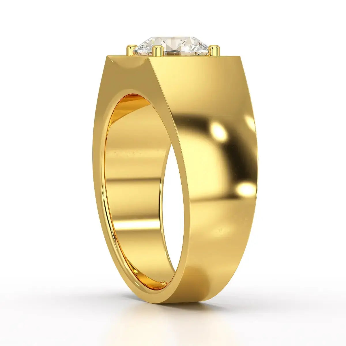 2 CT Round Cut Lab Diamond Men's Ring Jama Jewels