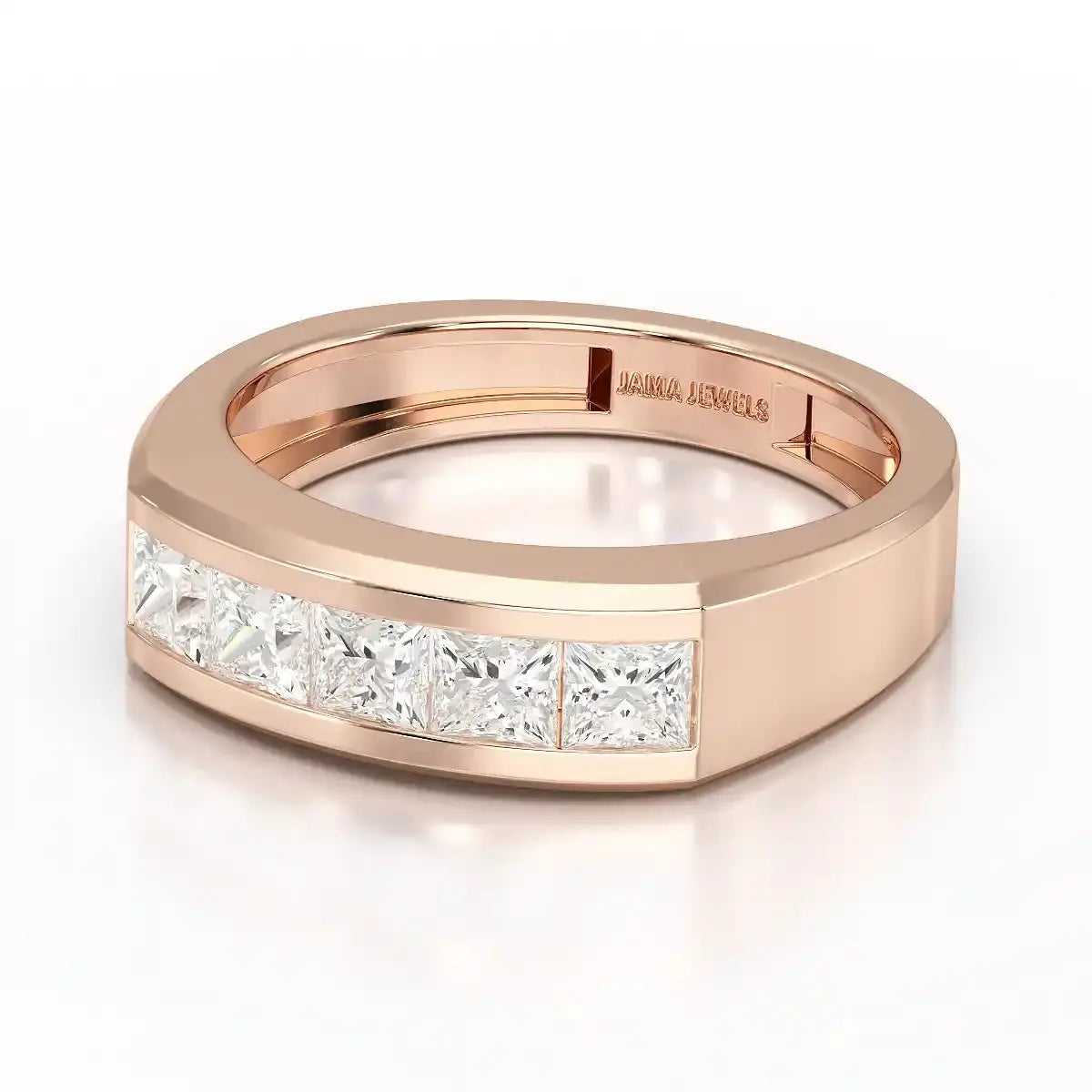 1.4 CT Princess Cut Lab Diamond Men's Ring Jama Jewels