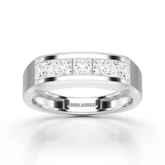1.4 CT Princess Cut Lab Diamond Men's Ring Jama Jewels