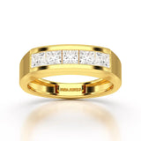 1.4 CT Princess Cut Lab Diamond Men's Ring
