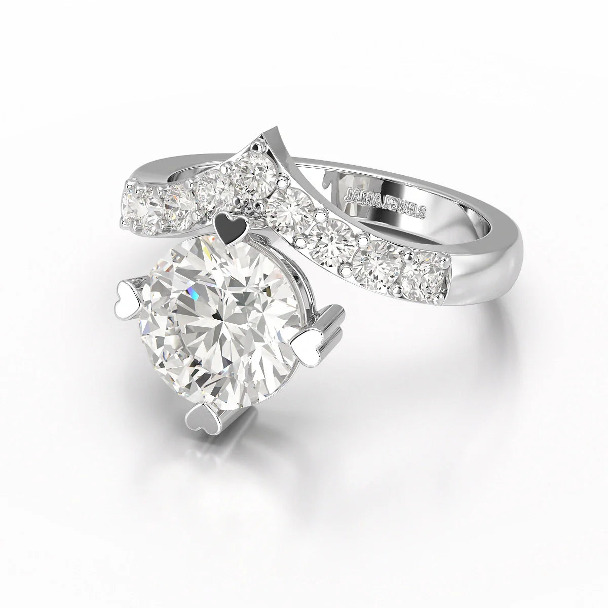 3.02 CT Round Cut Classic Lab Diamond Ring