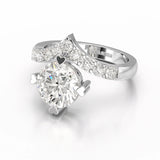 3.02 CT Round Cut Classic Lab Diamond Ring