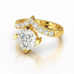 3.02 CT Round Cut Classic Lab Diamond Ring