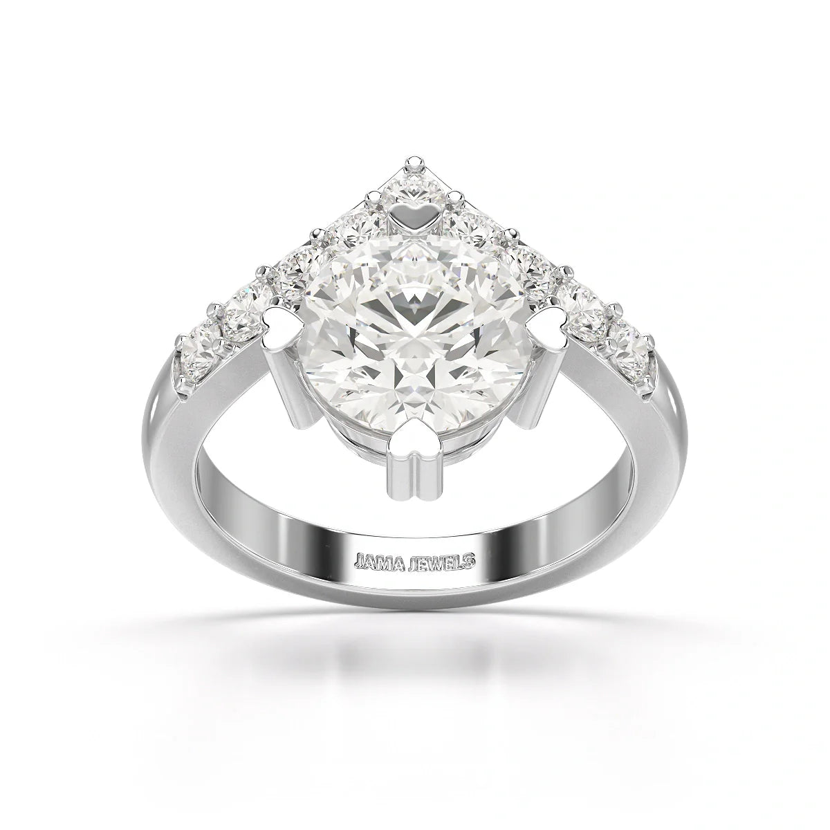3.02 CT Round Cut Classic Lab Diamond Ring