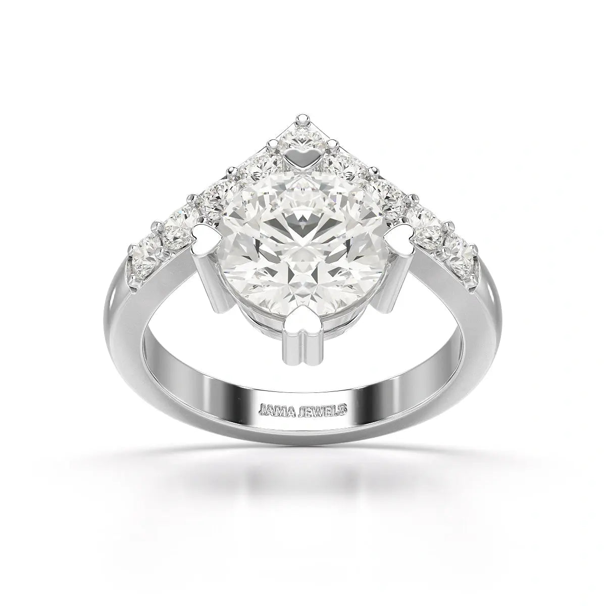 3.02 CT Round Cut Classic Lab Diamond Ring