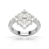 3.02 CT Round Cut Classic Lab Diamond Ring