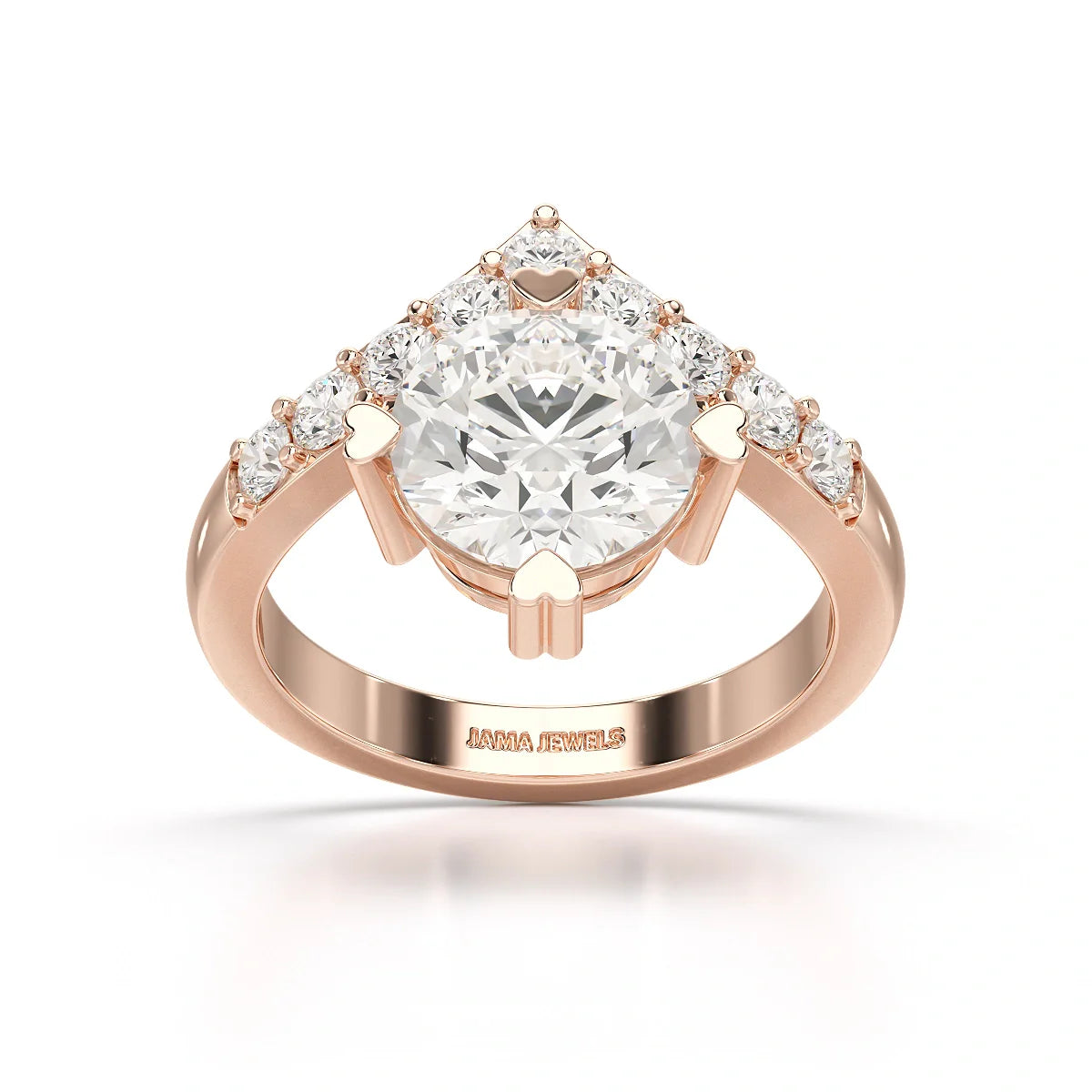 3.02 CT Round Cut Classic Lab Diamond Ring