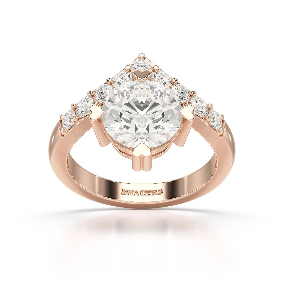 3.02 CT Round Cut Classic Lab Diamond Ring
