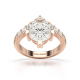 3.02 CT Round Cut Classic Lab Diamond Ring