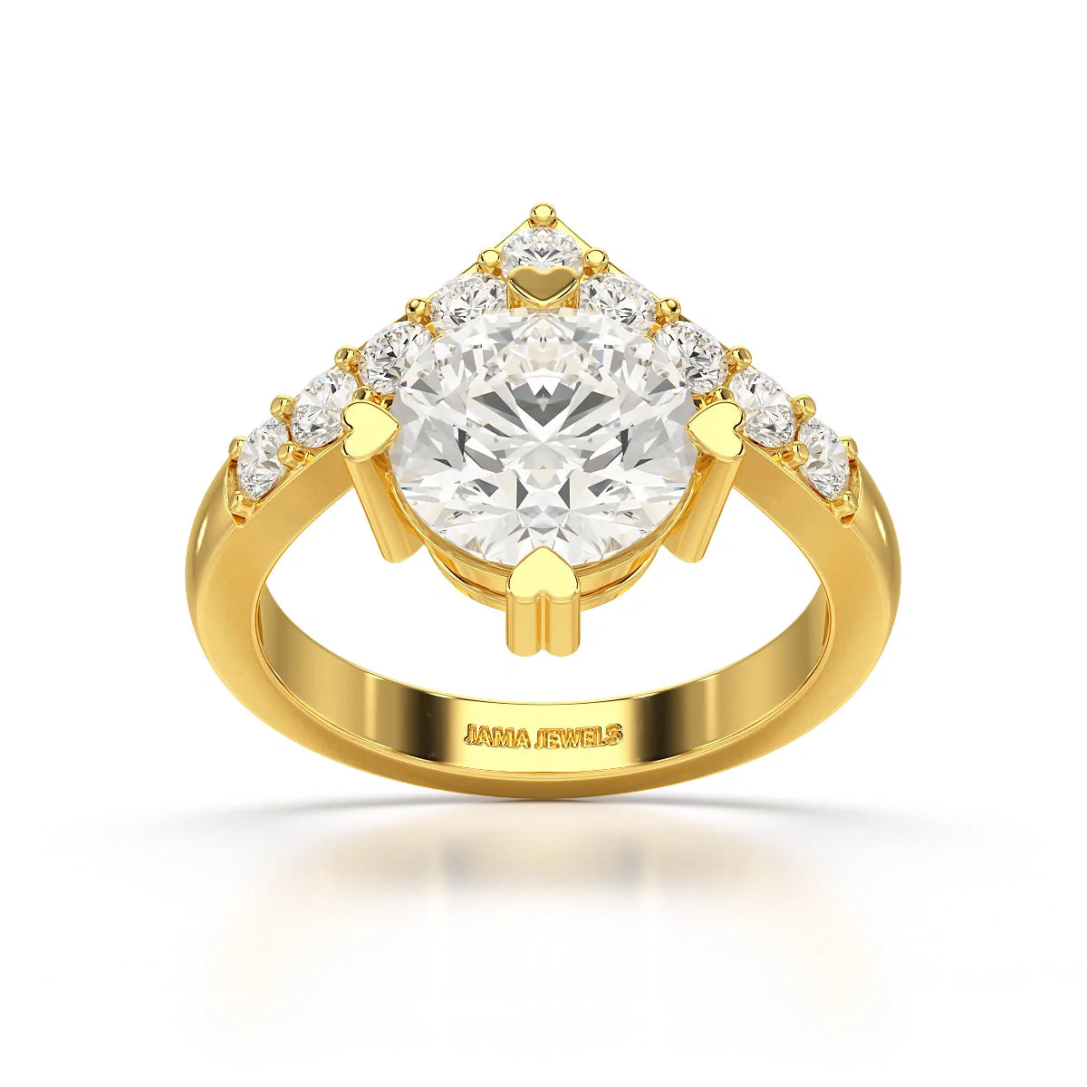 3.02 CT Round Cut Classic Lab Diamond Ring