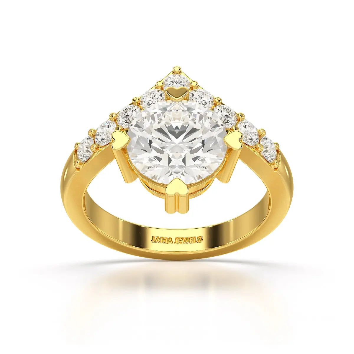 3.02 CT Round Cut Classic Lab Diamond Ring