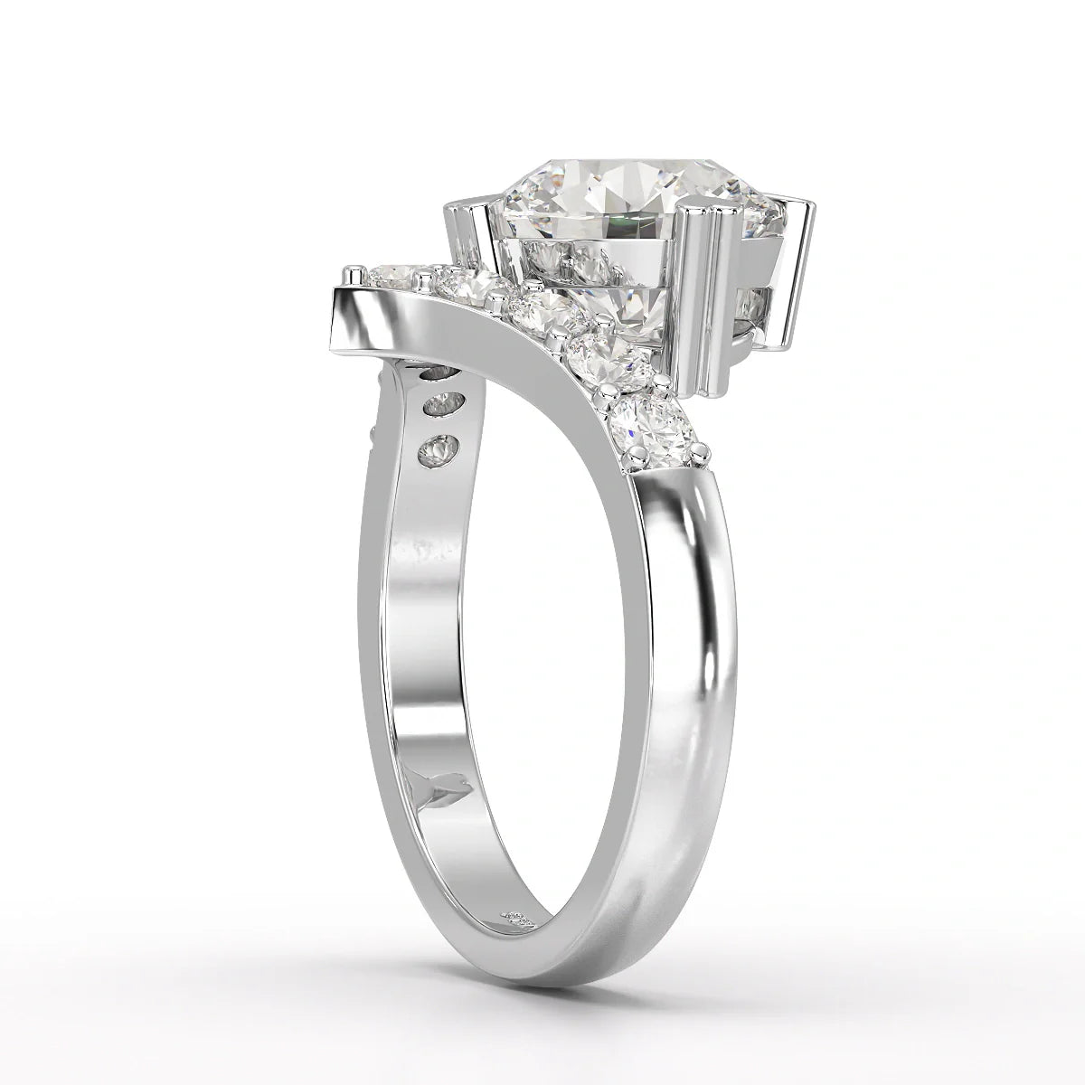 3.02 CT Round Cut Classic Lab Diamond Ring