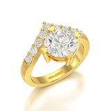 3.02 CT Round Cut Classic Lab Diamond Ring