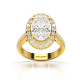 6.47 CT Oval Cut Hidden Halo Lab Diamond Ring