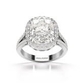 9.77 CT Cushion Cut Halo Lab Diamond Ring