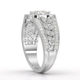 2.03 CT Round Cut Halo Lab Diamond Ring