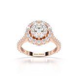 2.42 CT Round Cut Halo Lab Diamond Ring
