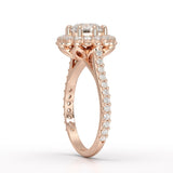 2.42 CT Round Cut Halo Lab Diamond Ring