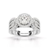 1.72 CT Halo Round Cut Lab Diamond Ring