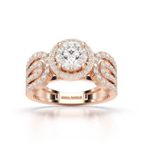 1.72 CT Halo Round Cut Lab Diamond Ring