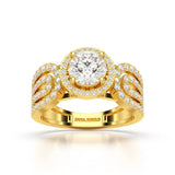 1.72 CT Halo Round Cut Lab Diamond Ring