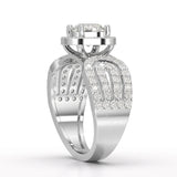 1.72 CT Halo Round Cut Lab Diamond Ring