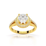 1.71 CT Round Cut Halo Lab Diamond Ring