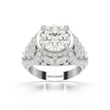 4.16 CT Round Cut Halo Engagement Lab Diamond Ring