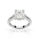 2.65 CT Round Cut Hidden Halo Lab Diamond Ring Jama Jewels