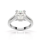 2.67 CT Round Cut Hidden Halo Lab Diamond Ring