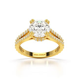 2.67 CT Round Cut Hidden Halo Lab Diamond Ring