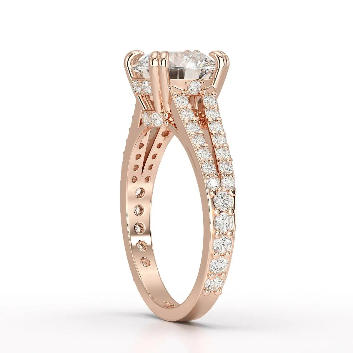 2.65 CT Round Cut Hidden Halo Lab Diamond Ring Jama Jewels