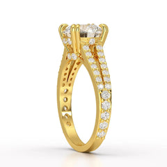 2.65 CT Round Cut Hidden Halo Lab Diamond Ring Jama Jewels